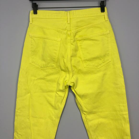 AGOLDE 90's Pinch Waist High Rise Straight Button Fly Jeans Mom Lime Size 27 - Picture 7 of 10